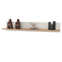 Остин 16.484 Полка, цвет белый шагрень/дуб крафт золотой, ШхГхВ 120х20х21,6 см.