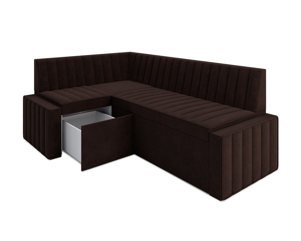 Вермут Левый угол (Кордрой коричневый) 213х82х133 см