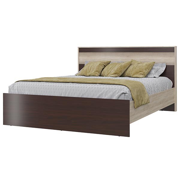 Румба 4-1824 Кровать 1600 + ортопед, цвет дуб сонома/венге, ШхГхВ 167х210х102 см., сп.м. 1600х2000 мм., б/м