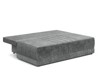 Диван прямой Страйк еврокнижка серый велюр + черные подушки