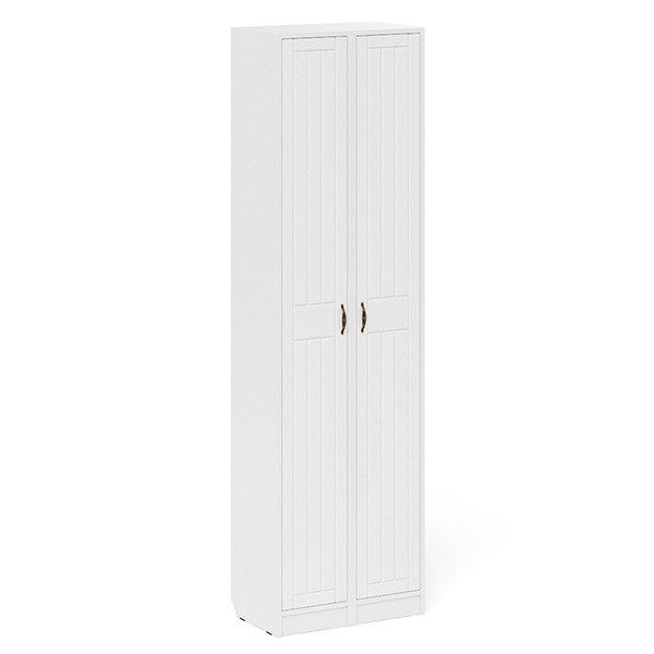 Прихожая П-6 Пенал + Пенал, цвет белая шагрень/фасады МДФ белое дерево фрезеровка прованс, ШхГхВ 60х35х210 см., универсальная сборка