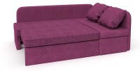 Диван угловой Берта дельфин розовый велюр