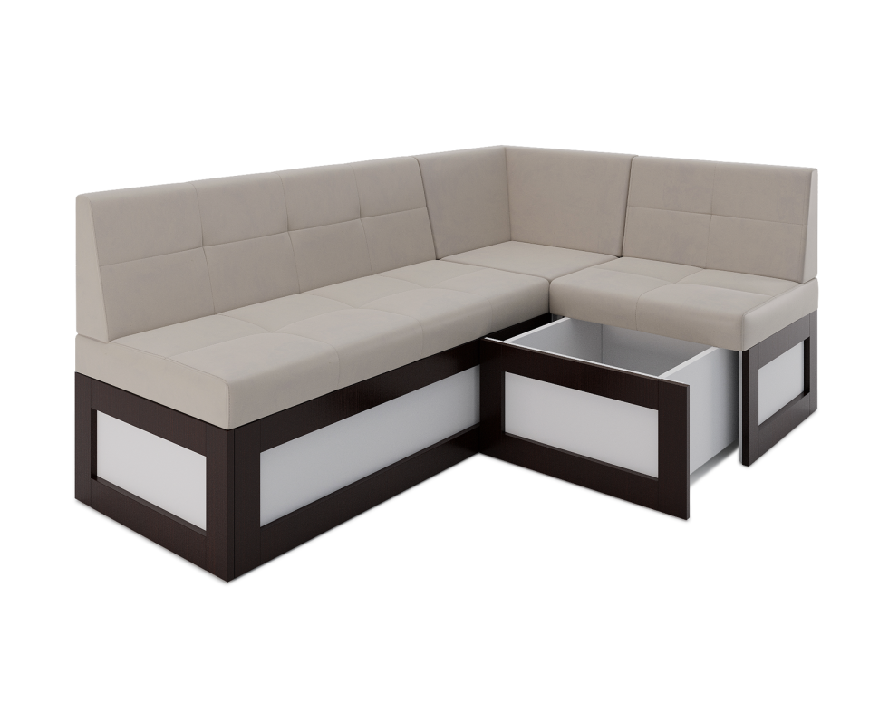 Нотис Правый угол (Бархат бежевый STAR VELVET 6 LIGHT Beige) 207х82х132 см