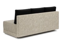 Диван прямой Страйк еврокнижка латте велюр + черные подушки