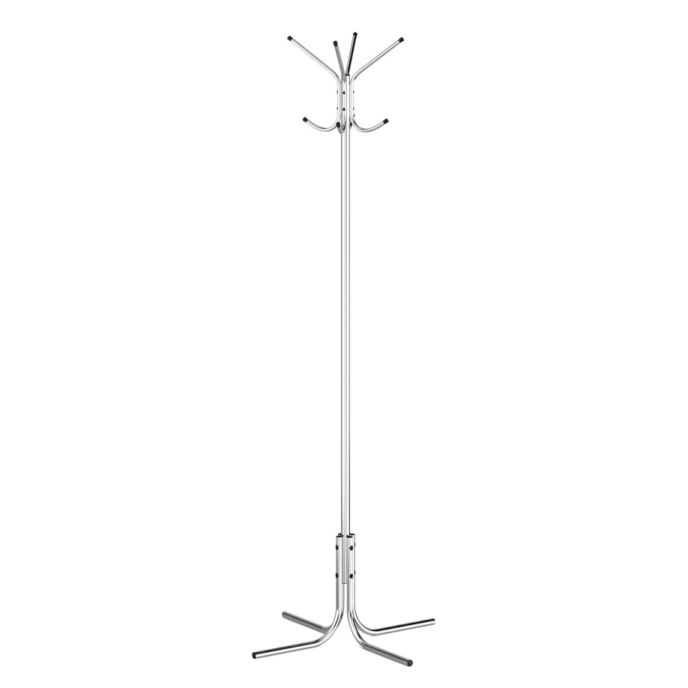 СНЯТО Вешалка напольная Кварта разборная хромированная, ШхГхВ 66х66х184 см., упакована в коробку