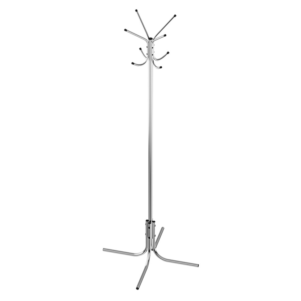 СНЯТО Вешалка напольная Кварта разборная хромированная, ШхГхВ 66х66х184 см., упакована в коробку