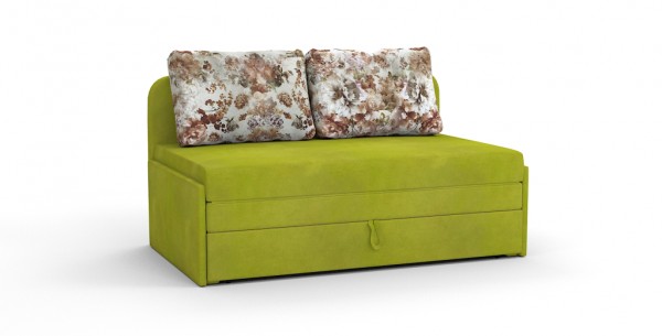 Диваны выкатной Ладья Люкс велюр яблоко