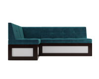 Нотис Левый угол (Бархат сине-зеленый STAR VELVET 43 BLACK GREEN) 187х82х112 см