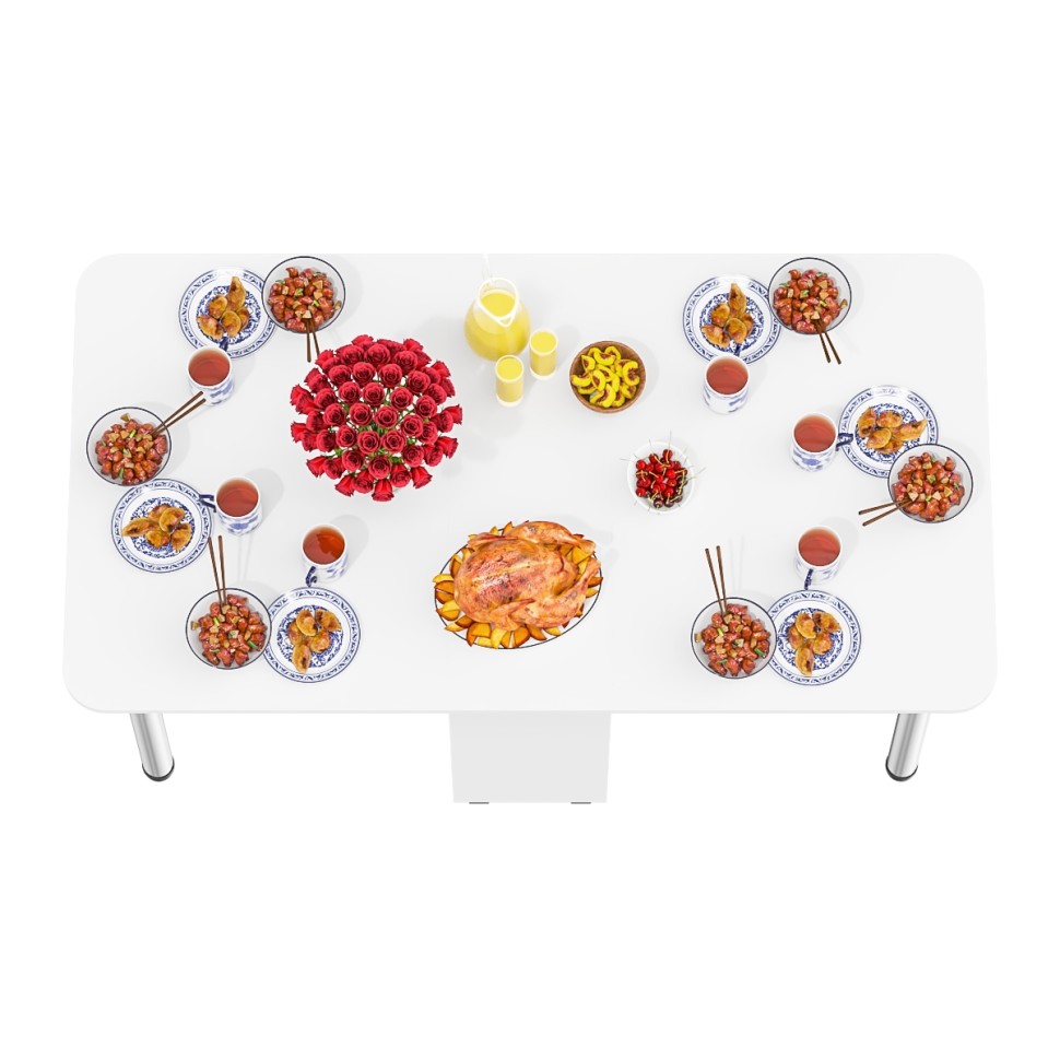 Стол-книжка обеденный МД-СО-04, цвет белый шагрень/ножки хром, ШхГхВ 170х90х74 см., 34х90х74 см. сложенный (Мебельный Двор)