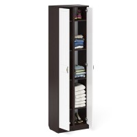 Прихожая П-6 Пенал + Пенал, цвет венге/фасады МДФ белое дерево фрезеровка прованс, ШхГхВ 60х35х210 см., универсальная сборка