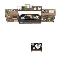 Трувор Гостиная 141, цвет дуб гранж песочный/интра, ШхГхВ 322,6х45,4х195 см. + 70х45х46 см., универсальная сборка