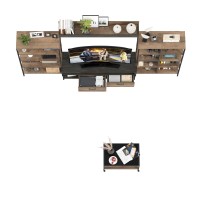 Трувор Гостиная 141, цвет дуб гранж песочный/интра, ШхГхВ 322,6х45,4х195 см. + 70х45х46 см., универсальная сборка