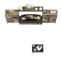 Трувор Гостиная 141, цвет дуб гранж песочный/интра, ШхГхВ 322,6х45,4х195 см. + 70х45х46 см., универсальная сборка