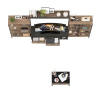 Трувор Гостиная 141, цвет дуб гранж песочный/интра, ШхГхВ 322,6х45,4х195 см. + 70х45х46 см., универсальная сборка