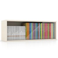 ЭКСПОЗИЦИЯ Полка книжная С-МД-КН01, цвет дуб, в СОБРАННОМ ВИДЕ, ШхГхВ 83х25х30 см. без стёкол, есть повреждения № 3