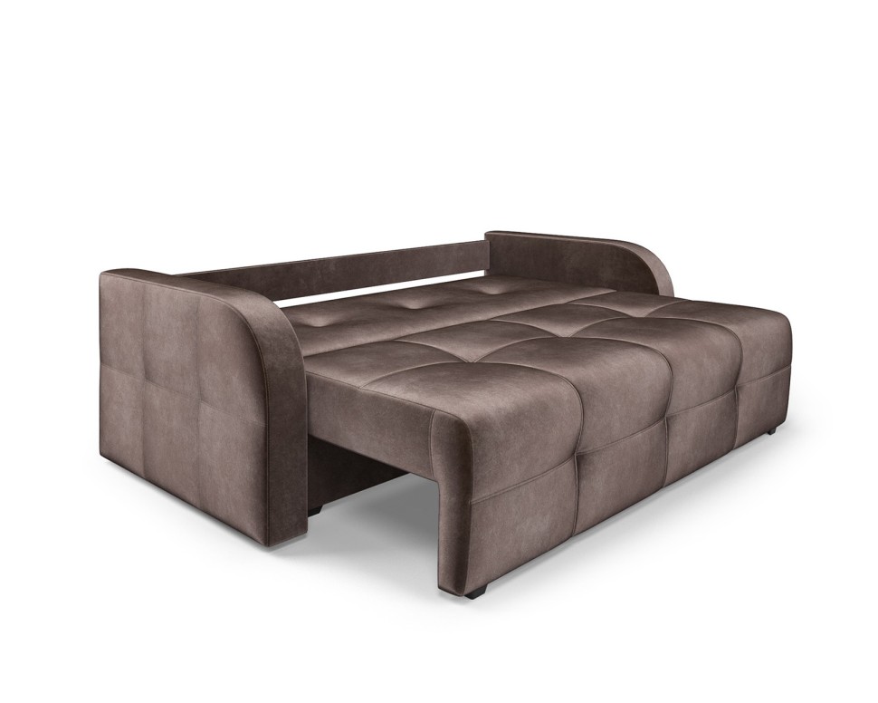 Прямой диван Марсель №3 (бархат серо-шоколадный)