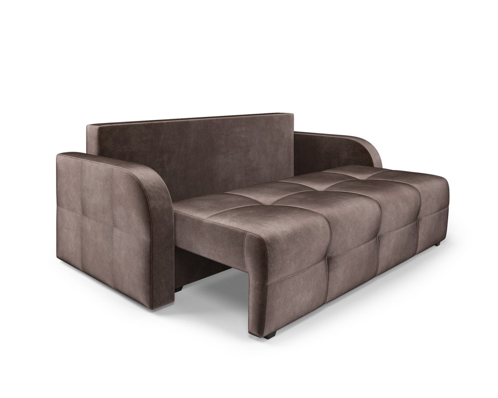 Прямой диван Марсель №3 (бархат серо-шоколадный)