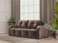 Прямой диван Марсель №3 (бархат серо-шоколадный)