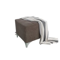 СНЯТО Банкетка 6-5109ТКтем.беж Жозефина, ткань тёмно-бежевая, ШхГхВ 48х48х42 см.