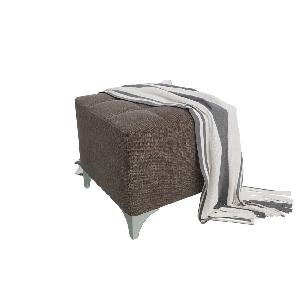 СНЯТО Банкетка 6-5109ТКтем.беж Жозефина, ткань тёмно-бежевая, ШхГхВ 48х48х42 см.