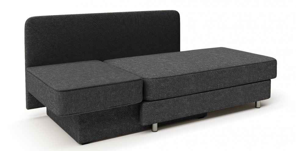 Кушетка выкатная Леон серый велюр