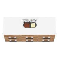 Три тумбы прикроватных Белла, цвет корпус белый шагрень/фасады крафт золотой, ШхГхВ 112х34х59 см. (Тумба прикроватная)