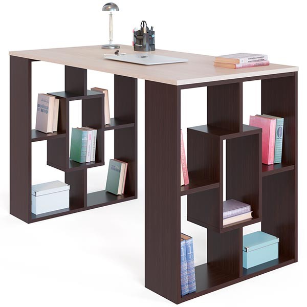 Стол компьютерный Сокол СПМ-15, цвет венге/белёный дуб, ШхГхВ 120х60х74 см., письменный стол