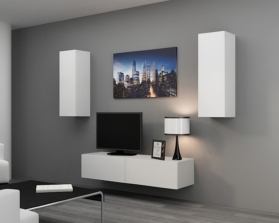 Гостиная Виго 7 Белый Фасадный 0101