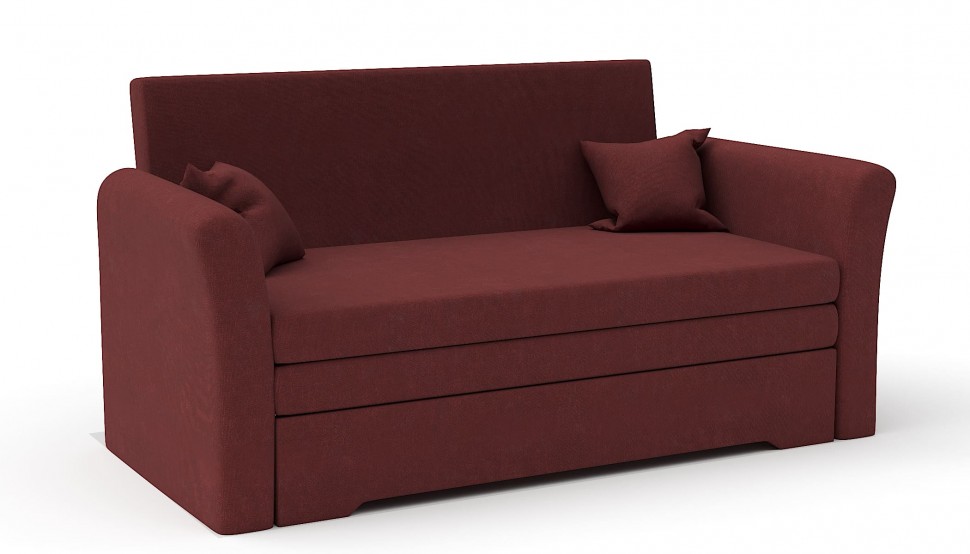 Диван выкатной Браво красный велюр