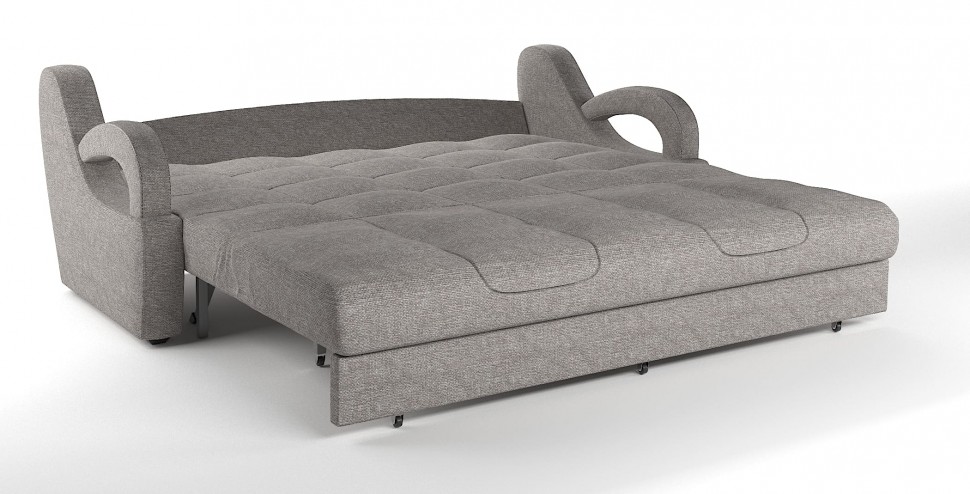 Диван прямой Ньюкасл аккордеон серая рогожка