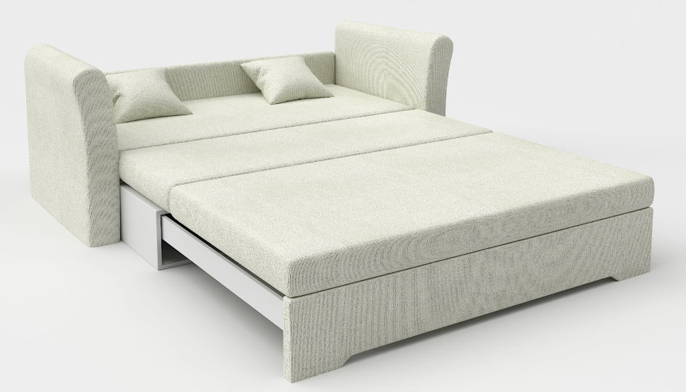 Диван выкатной Браво белый велюр