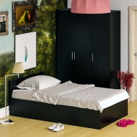 Спальня Стандарт 1-1200, цвет венге, ШхГхВ 123,5х203,5х70 + 135х52х200 см., сп.м. 1200х2000 мм., без матраса, основание есть