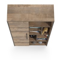 Трувор 13.206 Шкаф-стеллаж, цвет дуб гранж песочный/интра, ШхГхВ 93х37х194,2 см., универсальная сборка