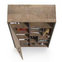 Трувор 13.206 Шкаф-стеллаж, цвет дуб гранж песочный/интра, ШхГхВ 93х37х194,2 см., универсальная сборка