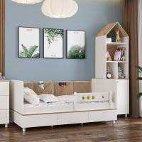 Эйп 11.40 Кровать + 13.14 Стеллаж, цвет белый/дуб белый, сп. м. 800х1600 мм., б/м, основание есть, макс. нагрузка 80 кг., рек. выс. матр. 120 мм.