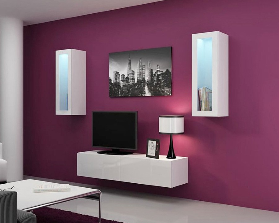 Гостиная Виго 8 Белый Фасадный 0101