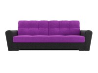 Диван прямой Амстердам еврокнижка фиолетовый+черный велюр