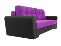Диван прямой Амстердам еврокнижка фиолетовый+черный велюр