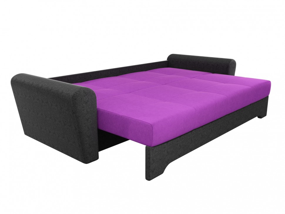 Диван прямой Амстердам еврокнижка фиолетовый+черный велюр