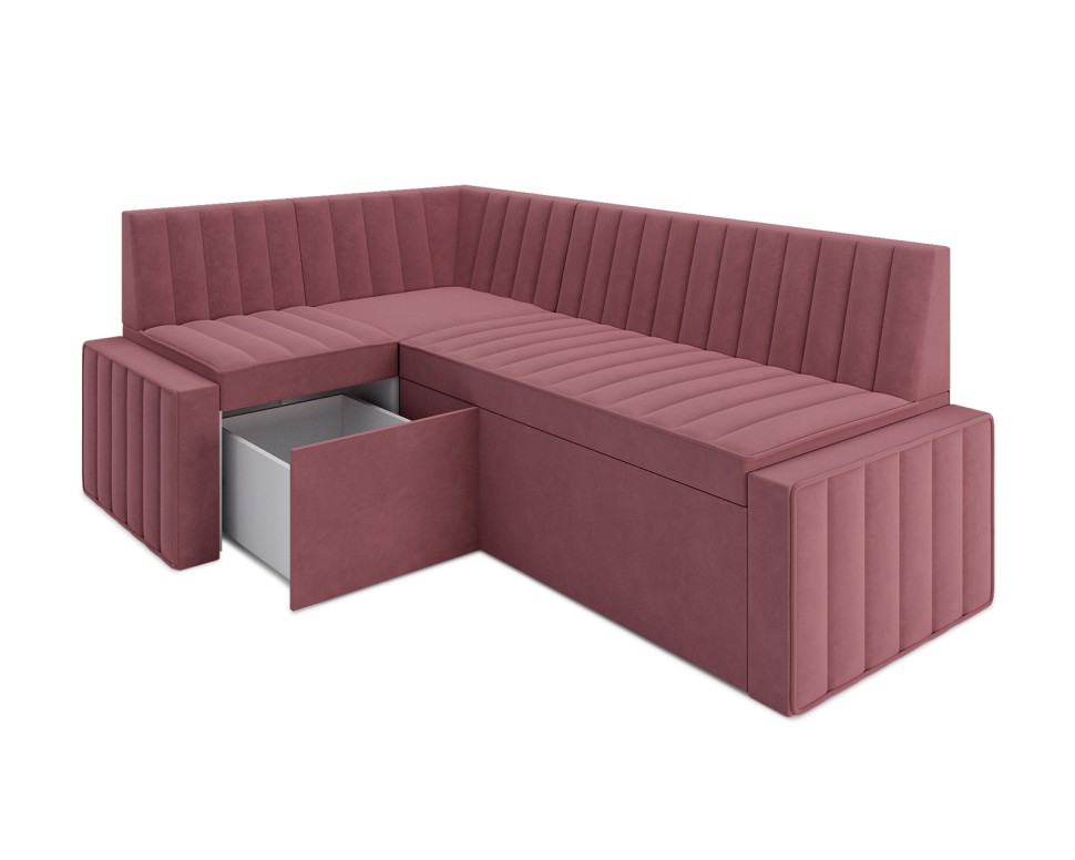 Вермут Левый угол (Велюр пудра НВ-178 18) 213х82х133 см