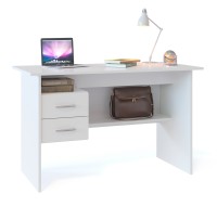 Стол компьютерный Сокол СПМ-07-1Б, цвет белый, ШхГхВ 120х60х74 см., письменный стол со встроенной тумбой, универсальная сборка