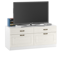 Ливерпуль Тумба, цвет ясень ваниль/белый, ШхГхВ 140х49,3х60,8 см.