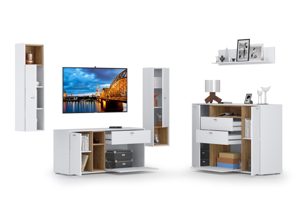 Бэль № 08, цвет дуб крафт золотой/белый премиум, НЕ универсальная сборка