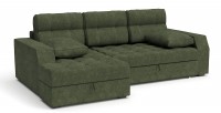 Диван угловой Эвелина дельфин зеленый велюр