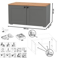 Остин Прихожая 30, цвет серый графит/дуб крафт золотой, ШхГхВ 240х54,3х229,6 см., универсальная сборка