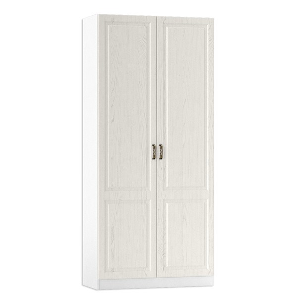 Ливерпуль Шкаф для одежды, цвет ясень ваниль/белый, ШхГхВ 100х41,4х220,3 см., подходит карниз 1000 #1650021