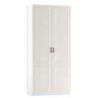 Ливерпуль Шкаф для одежды, цвет ясень ваниль/белый, ШхГхВ 100х41,4х220,3 см., подходит карниз 1000 #1650021