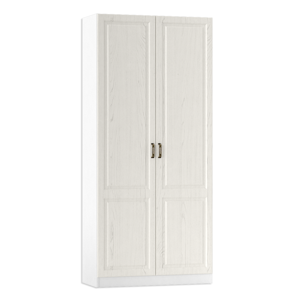 Ливерпуль Шкаф для одежды, цвет ясень ваниль/белый, ШхГхВ 100х41,4х220,3 см., подходит карниз 1000 #1650021