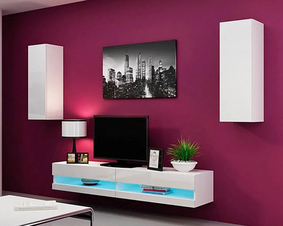 Гостиная Виго нью 10 Белый Фасадный 0101