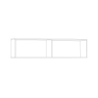 Ливерпуль Шкаф навесной, цвет ясень ваниль/белый, ШхГхВ 140х31,4х35 см.